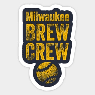 Brew Crew Vintage Weathered Sticker